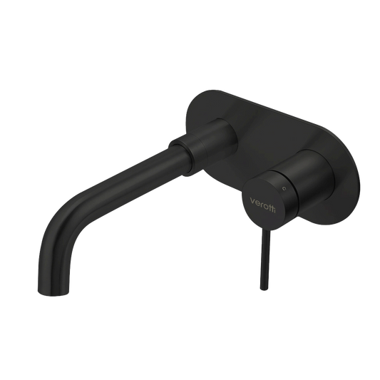 City Life Inox Elliptical Wall Mounted Basin/Bath Mixer W-190 Spout