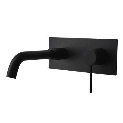 City Life Inox Lead Free Rectangular Wall Mounted Basin/Bath Mixer W/- 190mm Spout 6 Star Inc: Wall Breach