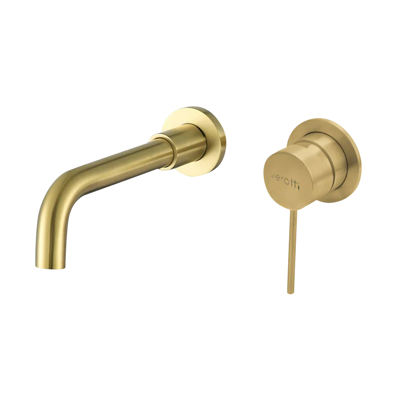 City Life Inox Wall Mounted Basin Mixer 190mm Spout