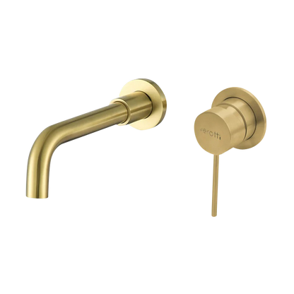 City Life Inox Wall Mounted Basin Mixer 190mm Spout