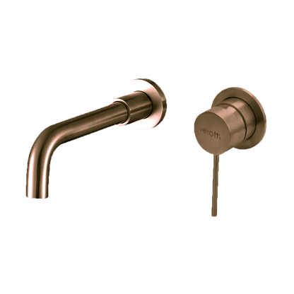 City Life Inox Lead Free Minimalist Wall Mounted Basin/Bath Mixer W/- 190mm Spout 6 Star Inc: Wall Breach
