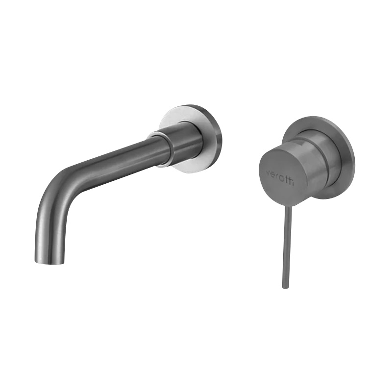 City Life Inox Wall Mounted Basin Mixer 190mm Spout