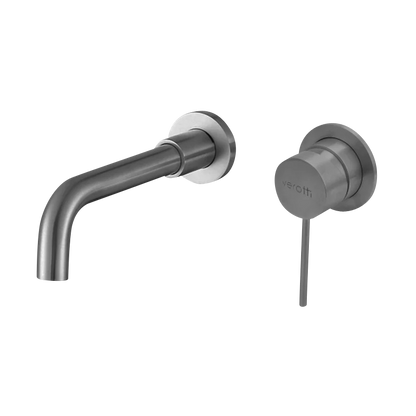 City Life Inox Wall Mounted Basin Mixer 190mm Spout