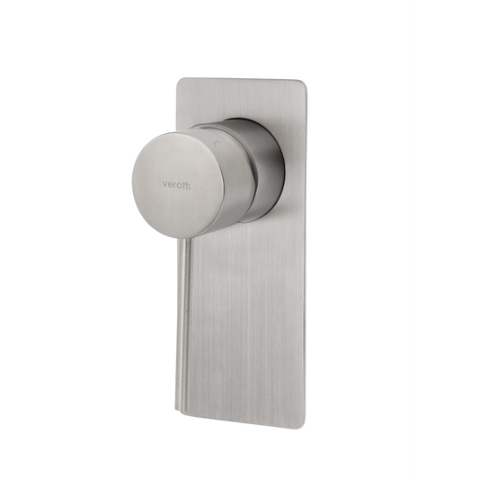 City Life Inox Lead free Shower or Bath Mixer Soft Rectangular 140mm x 90mm Plate - Brushed Brass