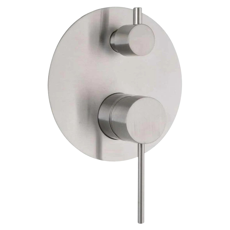 TRIM SET - City Life Inox Lead free Shower & Bath Diverter Mixer 138mm Plate Brushed Nickel