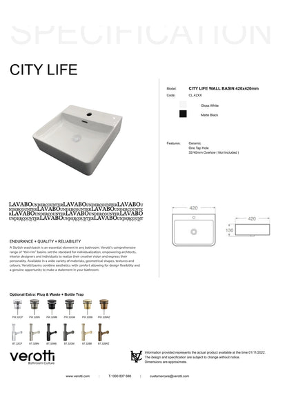 CITY LIFE (W420, D420, H130)