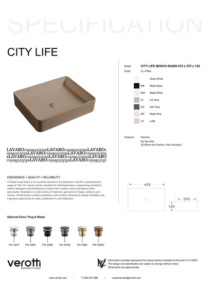 CITY LIFE RECTANGLE (W470, D360, H110)