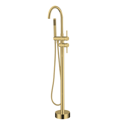 City Life Inox Freestanding Bath Filler w/ Hand Shower & Diverter