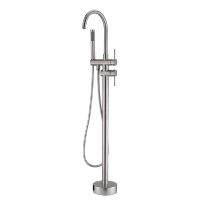 City Life Inox Freestanding Bath Filler w/ Hand Shower & Diverter