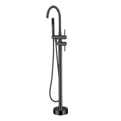 City Life Inox Freestanding Bath Filler w/ Hand Shower & Diverter