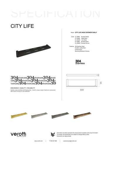 City Life Inox Shower Shelf