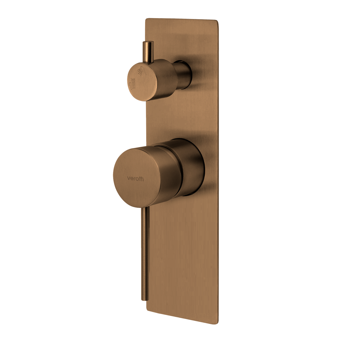 TRIM SET - City Life Inox Lead free Shower & Bath Diverter Mixer Soft Rectangular 240mm x 90mm Plate Brushed Nickel