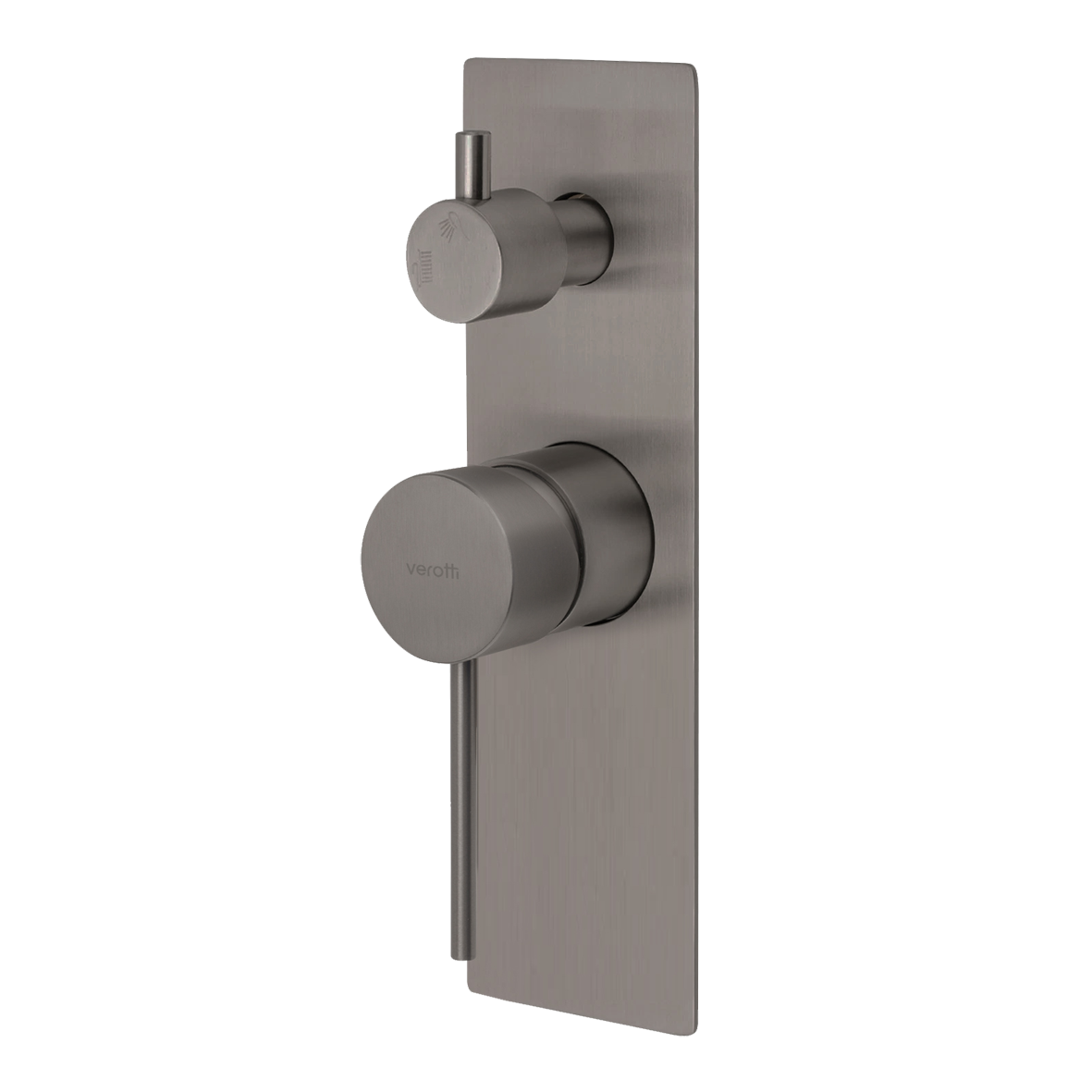 City Life Inox Lead free Shower & Bath Diverter Mixer Soft Rectangular 240mm x 90mm Plate - Brushed Brass
