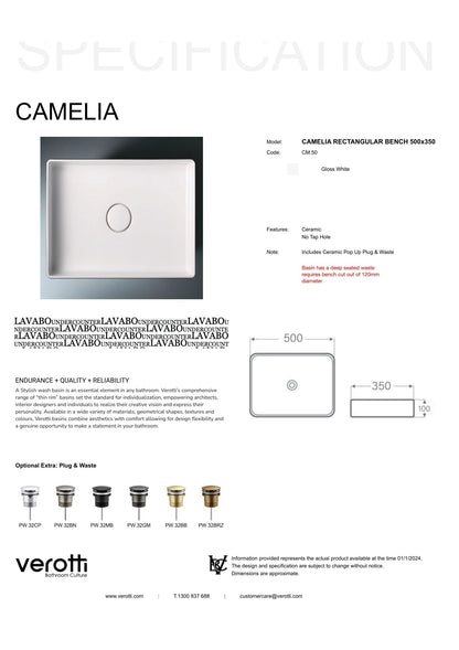 CAMELIA (W500 , D350 , H100)