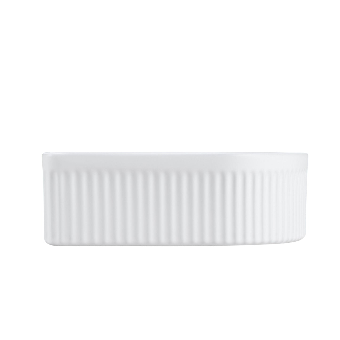 Cora 40 Counter-Top Fluted Arch Basin - Matt White