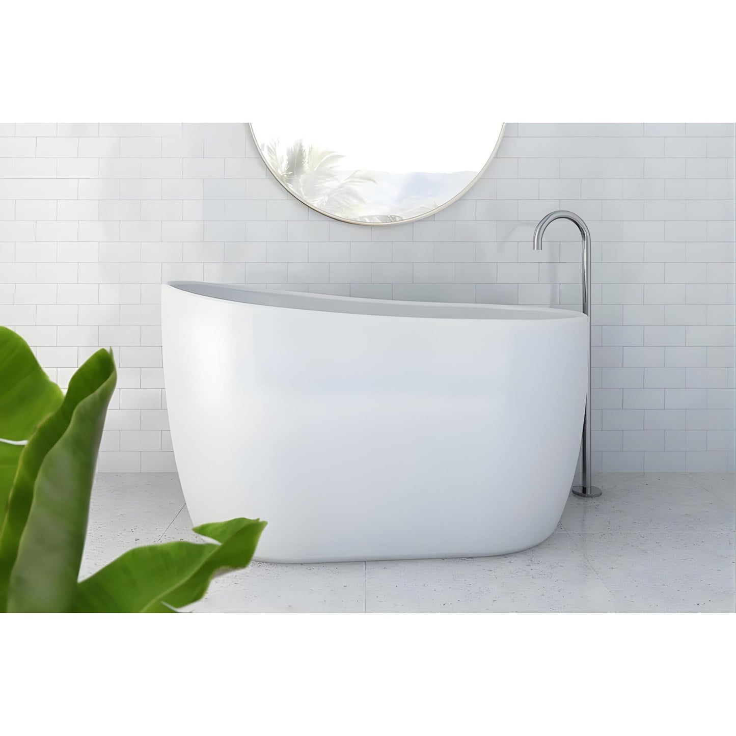 DECINA COSMO FREESTANDING BATH WITH INTEGRATED OVERFLOW  1300MM