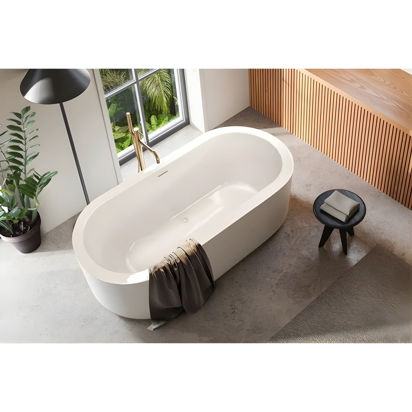 DECINA COOL FREESTANDING BATHTUB WITH INTEGRATED OVERFLOW GLOSS WHITE (AVAILABLE IN 1500MM AND 1790MM)