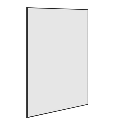 Thermogroup Ablaze Carson Round Rectangular Black Framed Mirror