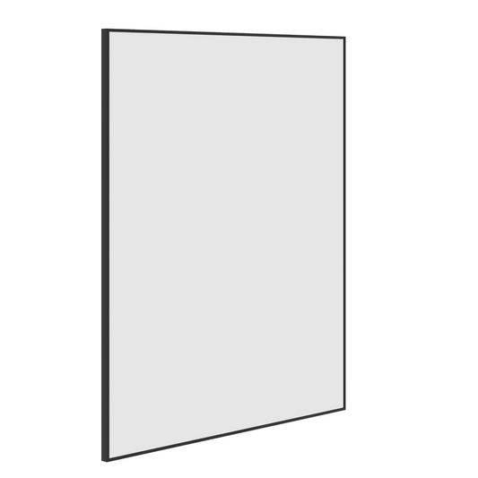 Thermogroup Ablaze Carson Round Rectangular Black Framed Mirror
