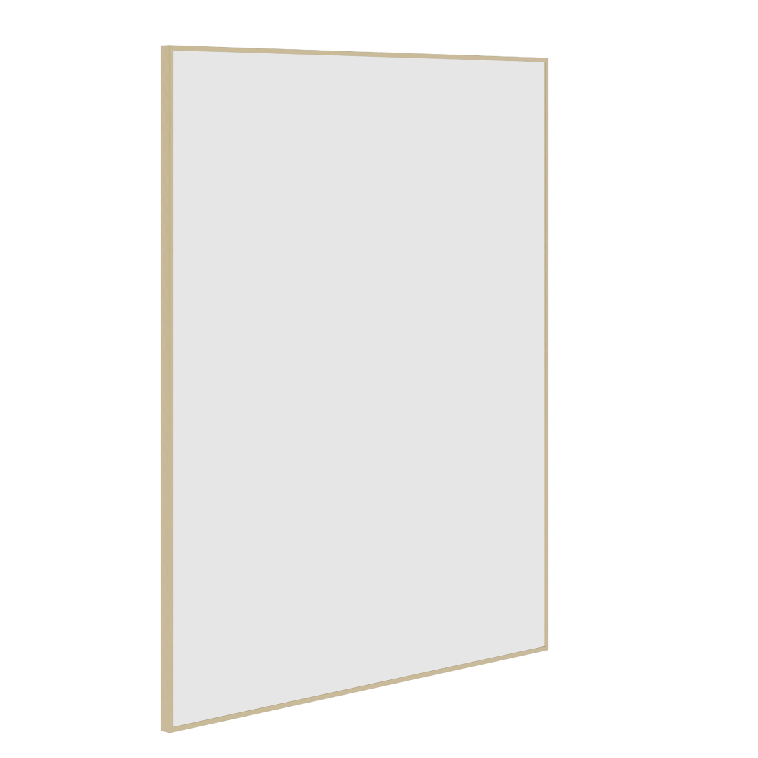 Thermogroup Ablaze Carson Round Rectangular Gold Framed Mirror