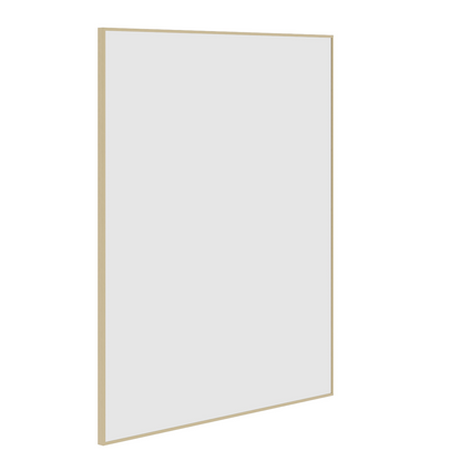 Thermogroup Ablaze Carson Round Rectangular Gold Framed Mirror