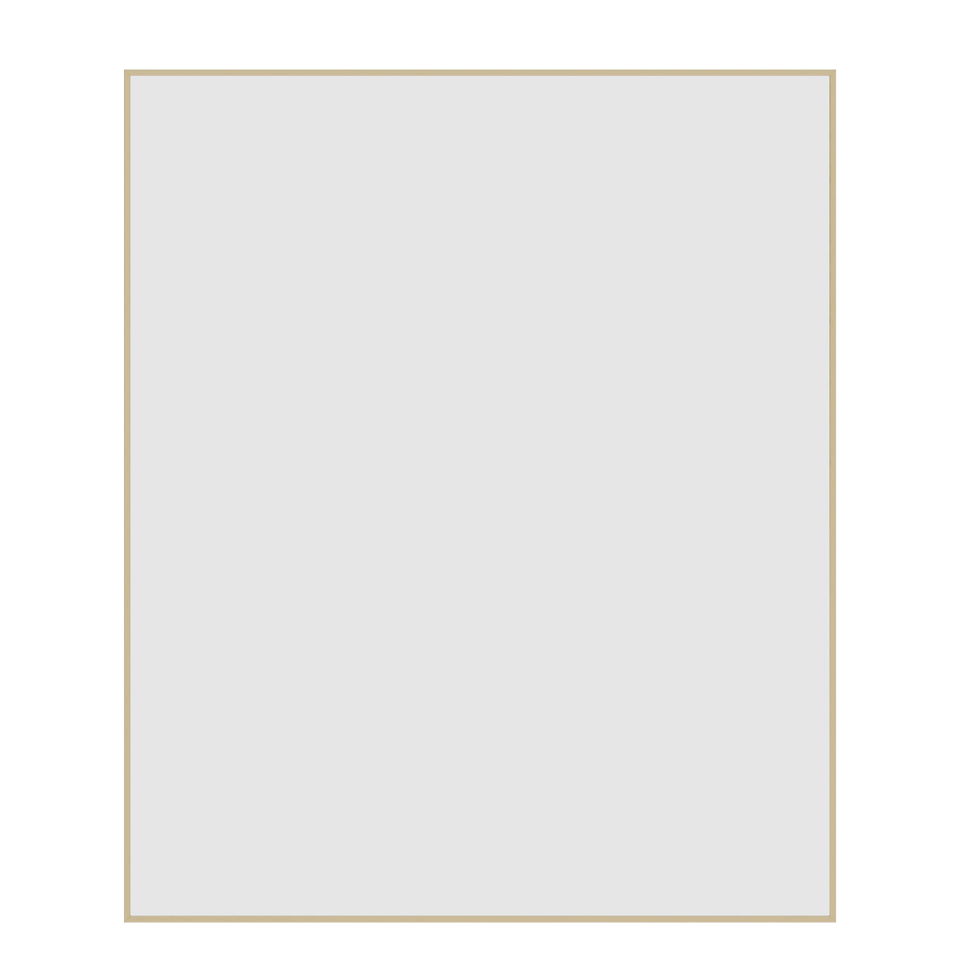Thermogroup Ablaze Carson Round Rectangular Gold Framed Mirror