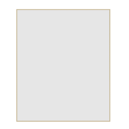Thermogroup Ablaze Carson Round Rectangular Gold Framed Mirror