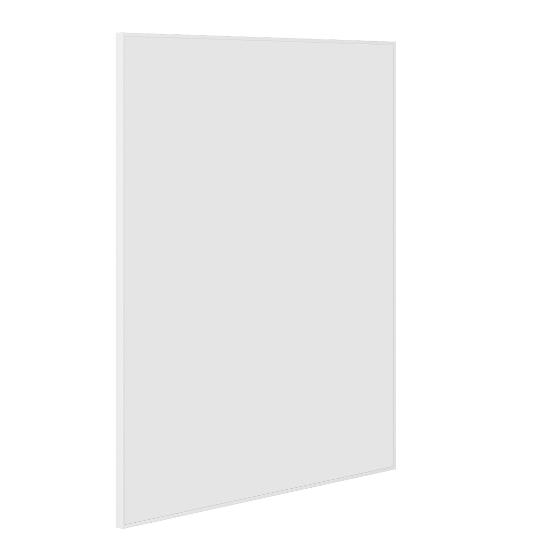 Thermogroup Ablaze Carson Round Rectangular White Framed Mirror