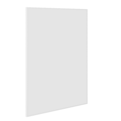Thermogroup Ablaze Carson Round Rectangular White Framed Mirror