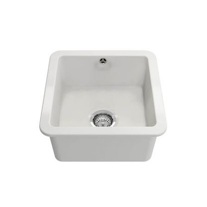 Turner Hastings Cuisine 46 Inset or Undermount Fireclay Sink with Overflow