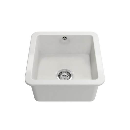 Turner Hastings Cuisine 46 Inset or Undermount Fireclay Sink with Overflow