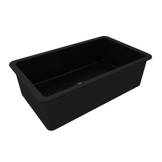 Turner Hastings Cuisine 81 x 48 Inset or Undermount Fireclay Sink with Overflow