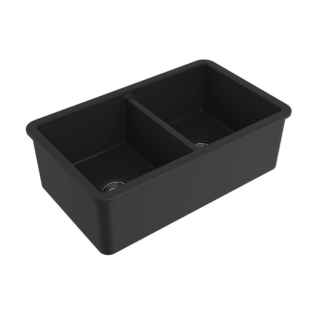 Turner Hastings Cuisine 85 x 46 Double Bowl Inset or Undermount Fireclay Sink
