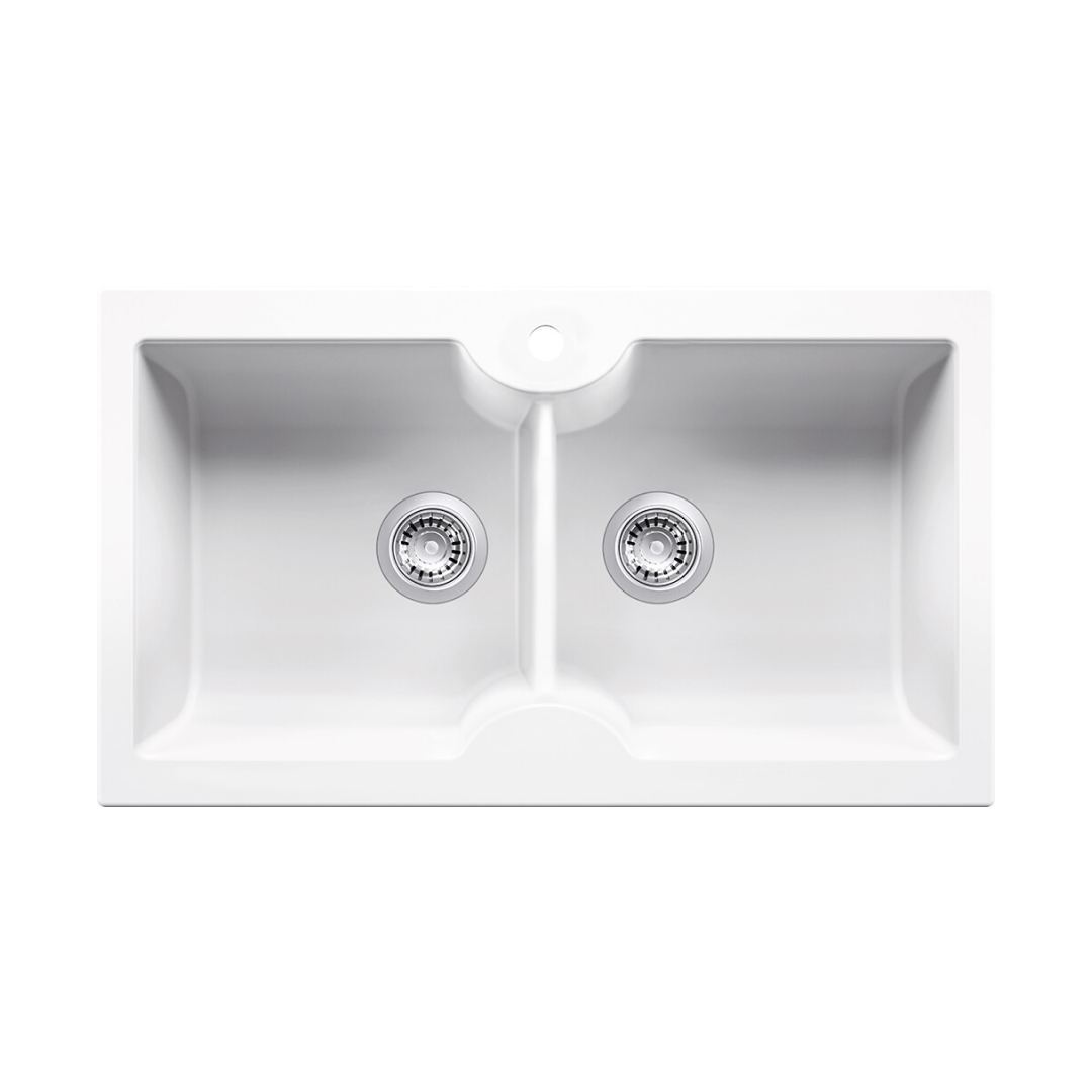 Turner Hastings Cuisine 86 x 50 Fireclay Double Bowl Sink 1TH