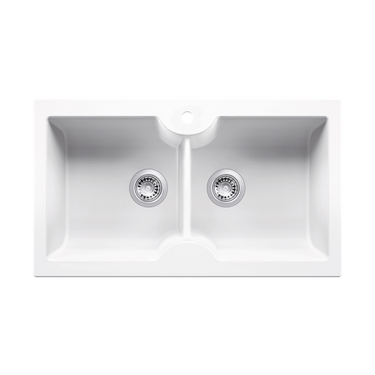 Turner Hastings Cuisine 86 x 50 Fireclay Double Bowl Sink 1TH