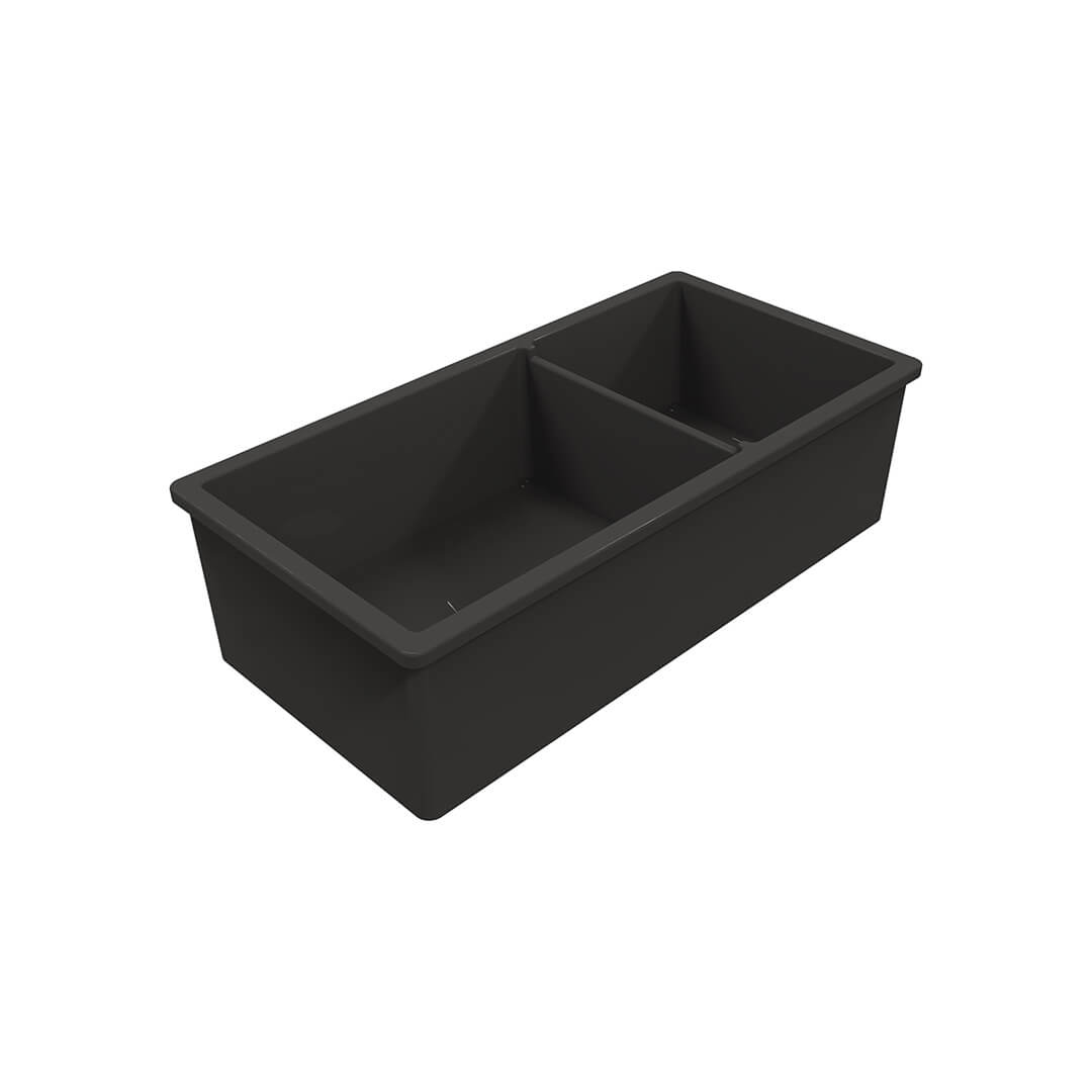 Turner Hastings Cuisine 1 & 1/2 Bowl Inset/Undermount Fine Fireclay Sink No Overflow