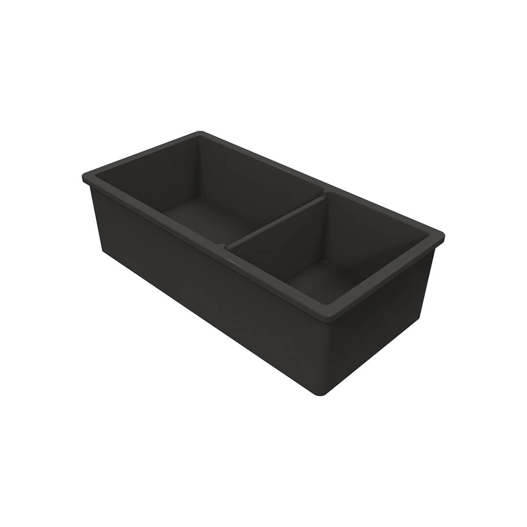 Turner Hastings Cuisine 1 & 1/2 Bowl Inset/Undermount Fine Fireclay Sink No Overflow