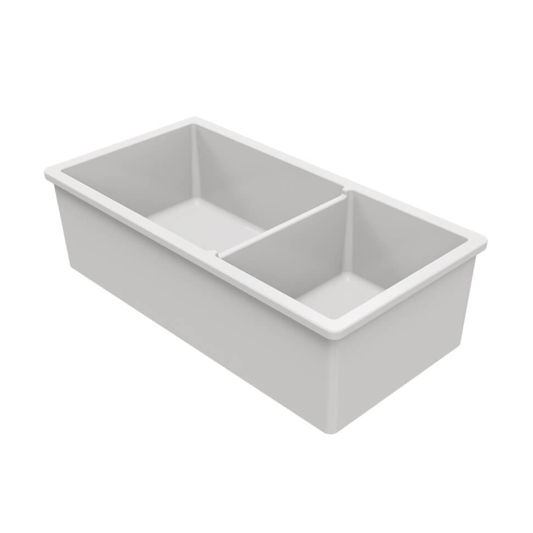 Turner Hastings Cuisine 93 x 48 1 & 1/2 Bowl Inset/Undermount Fireclay Sink