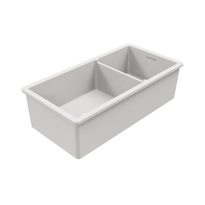 Turner Hastings Cuisine 93 x 48 One and a Half Bowl Inset Undermount Fine Fireclay Sink