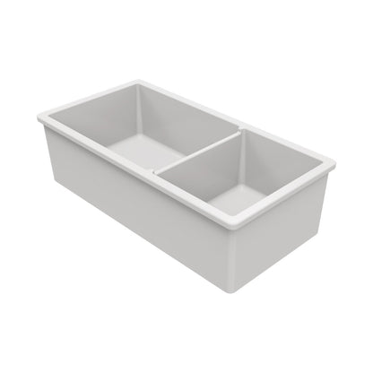 Turner Hastings Cuisine 93 x 48 One and a Half Bowl Inset Undermount Fine Fireclay Sink