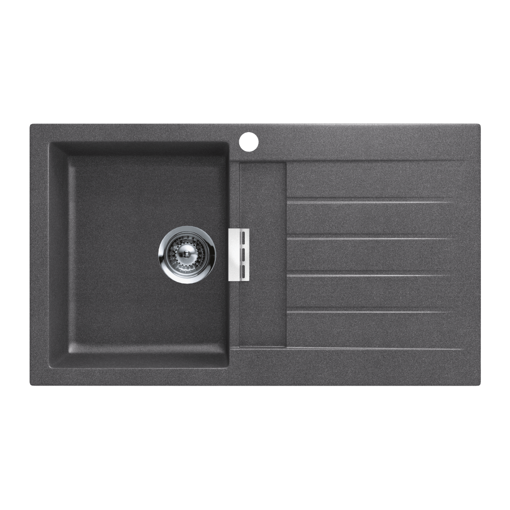 Schock Signus Stone Single Left Hand Bowl & Drainer 1TH