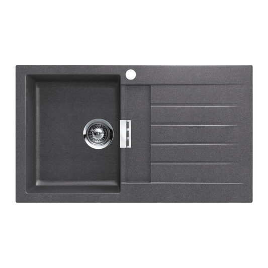 Schock Signus Stone Single Left Hand Bowl & Drainer 1TH