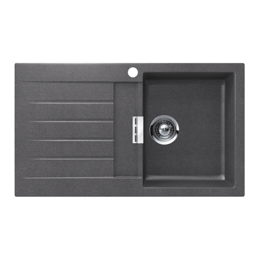 Schock Signus Stone Single Right Hand Bowl & Drainer 1TH