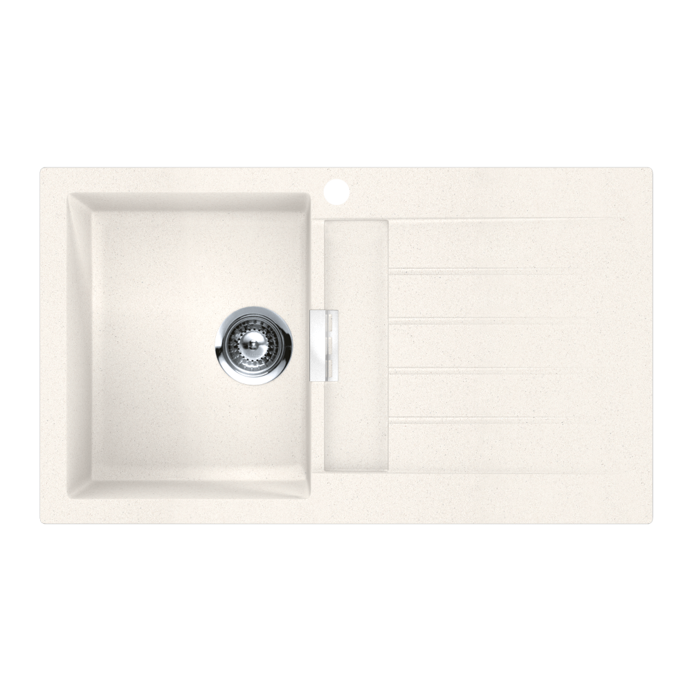 Schock Signus Polaris Single Left Hand Bowl & Drainer 1TH