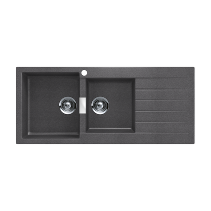 Abey SCHOCK Signus Topmount 1 & 3/4 Left Hand Bowl Sink 1TH