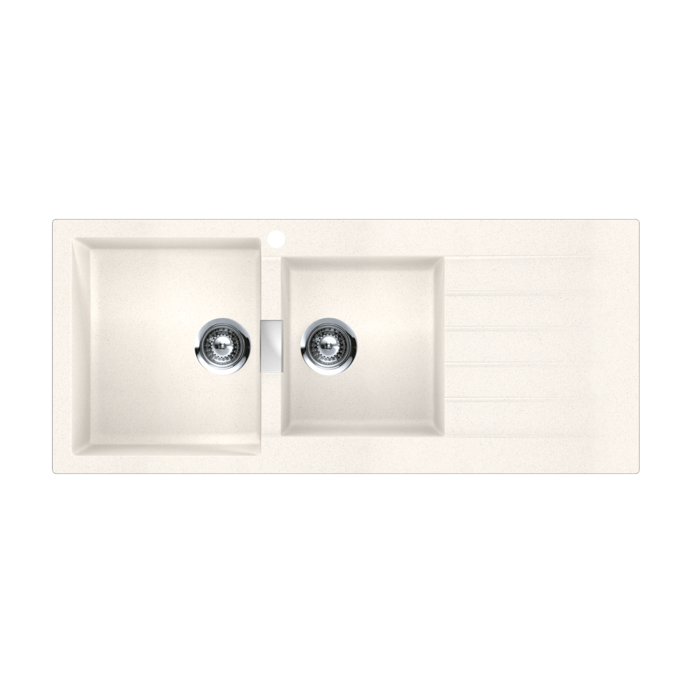 Abey SCHOCK Signus Topmount 1 & 3/4 Left Hand Bowl Sink 1TH