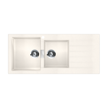 Abey SCHOCK Signus Topmount 1 & 3/4 Left Hand Bowl Sink 1TH