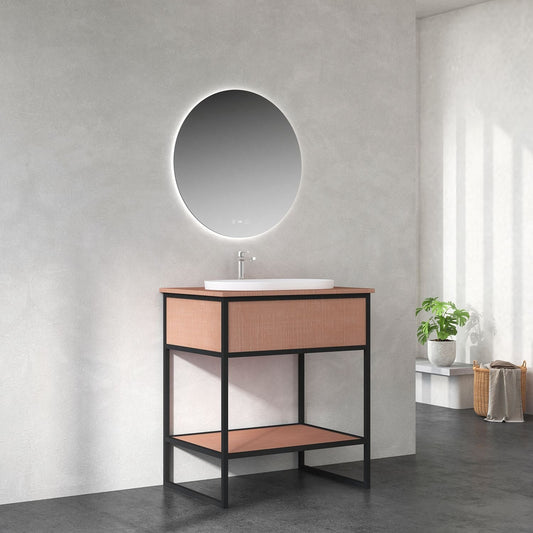 DIO 750mm Vanity Cabinet for Insert Basin - Costa Oak - 750mm x 547mm x 830mm / Costa Oak / Cabinet Only