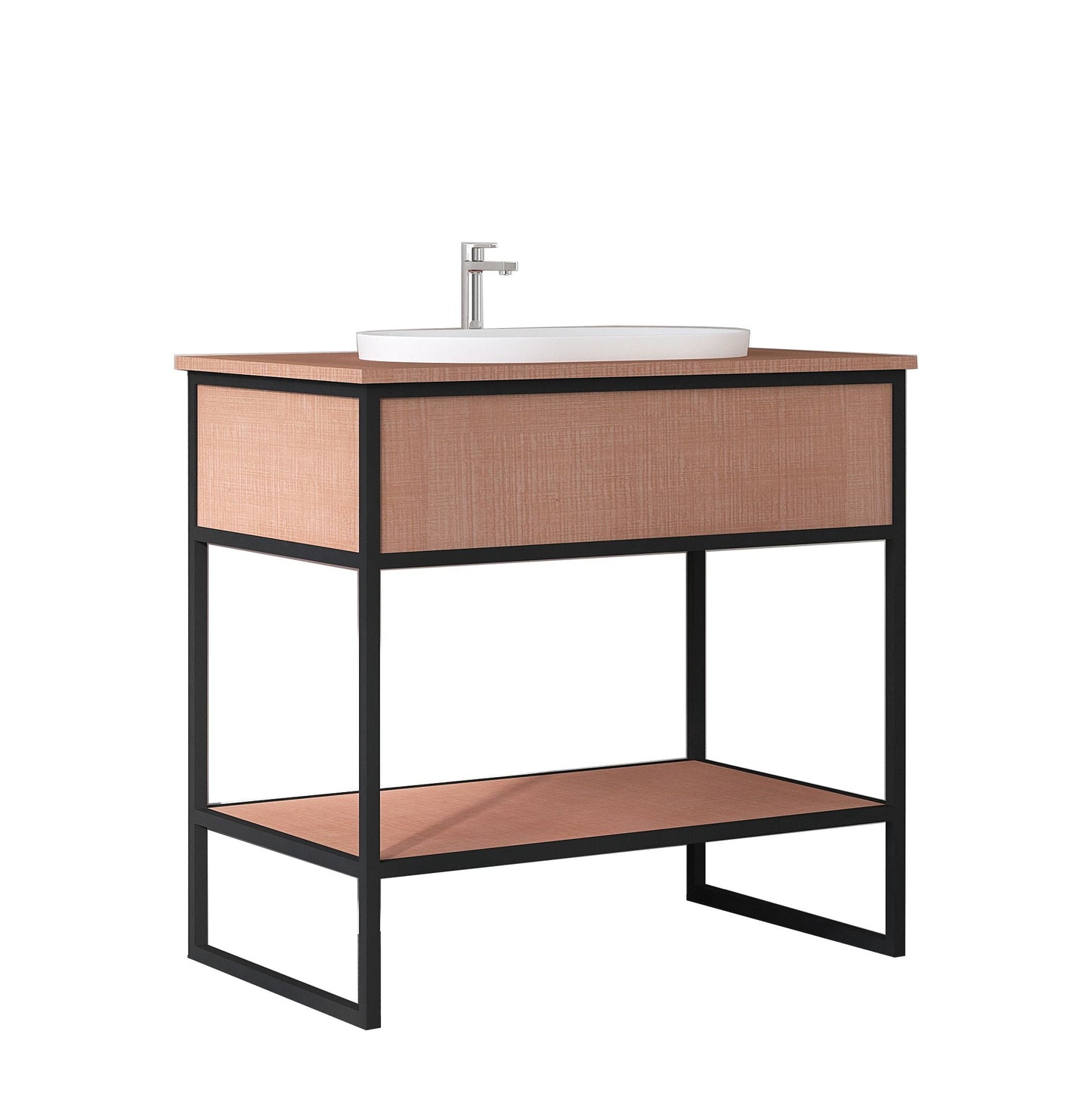 DIO 900mm Vanity Cabinet for Insert Basin - Costa Oak - 900mm x 547mm x 830mm / Costa Oak / Cabinet Only