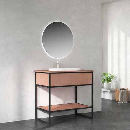 DIO 900mm Vanity Cabinet for Insert Basin - Costa Oak - 900mm x 547mm x 830mm / Costa Oak / Cabinet Only